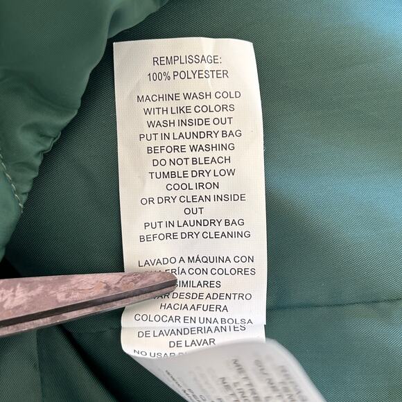 Michael Kors Hunter Green Quilted Puffer Vest Women’s M Gold Zip - Picture 6 of 6